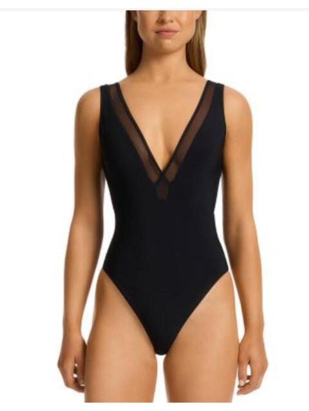 jets australia Plunge One-Piece Jetset in Black